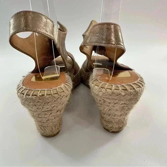 Kanna womens espadrilles size 40 bronze leather wedges costal - Picture 6 of 14